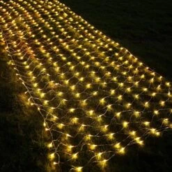 Oopswow Christmas Net Lights Outdoor,9.8ft X 6.6ft Mesh Lights Waterproof Tree Light,200Led Net String Lights Plug In With 8Modes Connectable For Gazebo Shrubs Lawn Backyard Garden Decor (Warm White) -Xmas Lighting Shop 81A4cTSdEL. AC SL1500