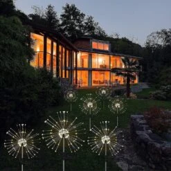 Solar Firework Lights Solar Lights Outdoor Solar Garden Decorative Lights DIY Shape Warm White Waterproof 105 LED String Lights 2 Lighting Modes Stake Lights For Christmas Garden Patio Lawn 2 Pack -Xmas Lighting Shop 81AMxy9mTBL. AC SL1500
