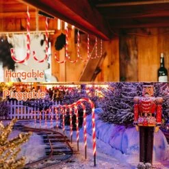 24.5" Candy Cane Lights With Stakes, 12 Packs Large Christmas Pathway Lights Outdoor, 8 Light Modes Candy Cane Pathway Markers Christmas Decorations For Yard Patio Garden Walkway Sidewalks -Xmas Lighting Shop 81ARIDKWZL. AC SL1500