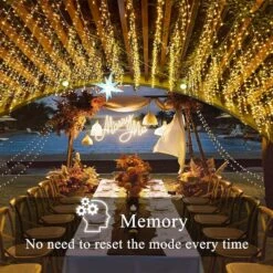 Icicle Lights Outdoor - 66ft 640 LED Hanging LED String Lights With 120 Drops 8 Modes Plug In Waterproof For Christmas Decoration Holiday House Windows Tree Party Wedding Outside Decor, Warm White -Xmas Lighting Shop 81Acrn5IPHL. AC SL1500