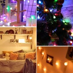 Battery Powered String Lights, 40 LED 16 Colors Globe String Lights USB Powered With Remote, Waterproof Camping Lights String For Indoor Outdoor Hanging Lights For Bedroom Christmas Party Patio Decor -Xmas Lighting Shop 81AdCIOsyGL. AC SL1500