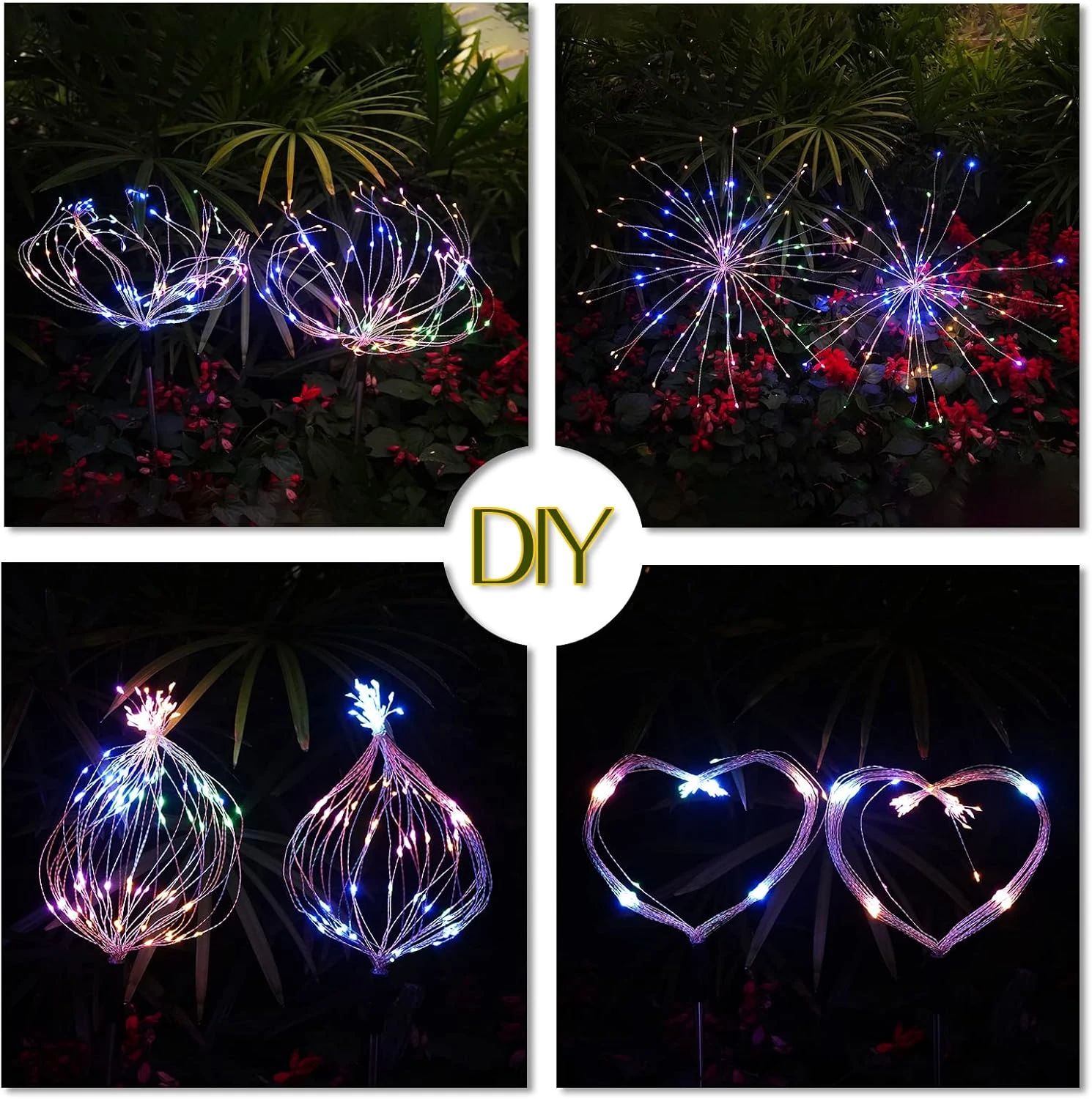 Altantagy Solar Garden Lights, 4 Pack Solar Firework Lights, 8 Mode Solar Garden Decorative Lights, Solar Outdoor Lights For Walkway Pathway Backyard Christmas Decoration Parties 3 Altantagy Solar Garden Lights, 4 Pack Solar Firework Lights, 8 Mode Solar Garden Decorative Lights, Solar Outdoor Lights For Walkway Pathway Backyard Christmas Decoration Parties - Image 3