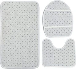 Teather Christmas Tree 3 Piece Bath Rugs Sets Gold Xmas Tree Bathroom Mats Set Non Slip Water Absorbent U-Shaped Contour Toilet Mat Star Toilet Lid Cover, Large:20'x31'+16'x20'+16'x18' -Xmas Lighting Shop 81BCY jWi6L. AC SL1200 1