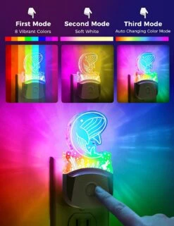 Night Lightsγπ ππππ€γππ‘ππ₯π LED Cute Kids Night Light Plug Into Wall, RGB Color Changing + Soft White Dusk To Dawn Sensor For Boy And Girl's Christmas Gift Room Bedroom Hallway Stairway 10 Night Lightsγπ ππππ€γππ‘ππ₯π LED Cute Kids Night Light Plug Into Wall, RGB Color Changing + Soft White Dusk To Dawn Sensor For Boy And Girl's Christmas Gift Room Bedroom Hallway Stairway -Xmas Lighting Shop 81BLdIEsfuL. AC SL1500