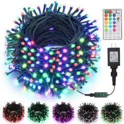 Joomer Color Changing String Lights,180FT 500 LED RGB LED String Lights Outdoor Fairy Twinkle Tree Lights With Remote Timer Plug In For Room Indoor Wedding Party Christmas Decorations