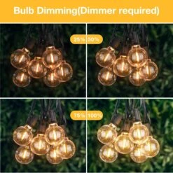 String Lights For Outside 150FT,Dimmable Waterproof Outdoor String Lights With 75+2 Shatterproof G40 Globe Bulbs Connectable LED Patio Lights, Commercial Hanging Lights For Christmas Backyard Party 10 String Lights For Outside 150FT,Dimmable Waterproof Outdoor String Lights With 75+2 Shatterproof G40 Globe Bulbs Connectable LED Patio Lights, Commercial Hanging Lights For Christmas Backyard Party -Xmas Lighting Shop 81BbEAgkMgL. AC SL1500