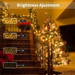 ZAIYW 4 Pack Battery Operated String Lights, 16.5 Ft Dark Green Wire 50 LED String Lights With Remote Timer 8 Modes Fairy Lights For Bedroom Party Patio Yard Garden Christmas Tree Decor (Warm White) 9 ZAIYW 4 Pack Battery Operated String Lights, 16.5 Ft Dark Green Wire 50 LED String Lights With Remote Timer 8 Modes Fairy Lights For Bedroom Party Patio Yard Garden Christmas Tree Decor (Warm White) -Xmas Lighting Shop 81BrOGD7xwL. AC SL1500