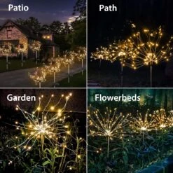 Solar Outdoor Garden Lights, 4 Pack 360 LED Copper Wire Solar Firework Lights Outside, 2 Lighting Modes Outdoor Waterproof For Yard Garden Patio Flowerbed Party Christmas Decorations (Warm White) -Xmas Lighting Shop 81BuwA3sdxL. AC SL1500