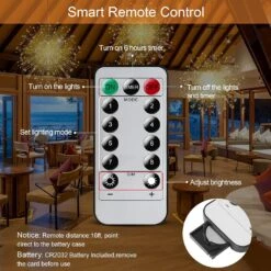 2 Pack Starburst String Lights Christmas Lights, 225 LED 8 Modes Dimmable With Remote Control, Waterproof Copper Wire Decorative Hanging Starburst Lights For Party Patio Garden Decoration (Multicolor) -Xmas Lighting Shop 81CKpcp3BhL. AC SL1500