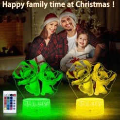 GIMFRY Stitch Night Light Cute Stitch Gifts For Girls 16 Colors Changing With Remote&Touch Models Room Decor Stitch Lamp Birthday Christmas Party Decoration Present For Kids And Stich Lovers -Xmas Lighting Shop 81CMFxBuKBL. AC SL1500