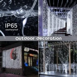 Hopolon Curtain String Lights With Remote,300LED 8 Modes 9.8ftx9.8ft 4.5V USB Powered Curtain Lights For Home Wedding Christmas Party Family Patio Garden Bedroom Outdoor Indoor Wall Decor(Cool White) 12 Hopolon Curtain String Lights With Remote,300LED 8 Modes 9.8ftx9.8ft 4.5V USB Powered Curtain Lights For Home Wedding Christmas Party Family Patio Garden Bedroom Outdoor Indoor Wall Decor(Cool White) -Xmas Lighting Shop 81CbSsD694L. AC SL1500