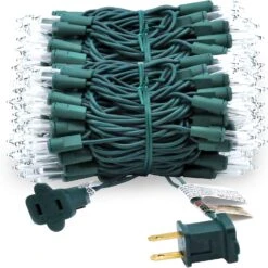 Joiedomi 300(2x150) Counts Clear Green Wire Christmas Lights, Warm White Lights For Indoor Or Outdoor Christmas Decorations -Xmas Lighting Shop 81Crwj6qTGL. AC SL1500