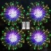 MIDDIA 4 Pcs Firework Lights Outdoor Holiday Tree Lights Christmas Decorations, Wedding Hanging Star Lights, Fairy Lights Sparklers Starburst Light, Diwali Firecracker String Light For Party Garden