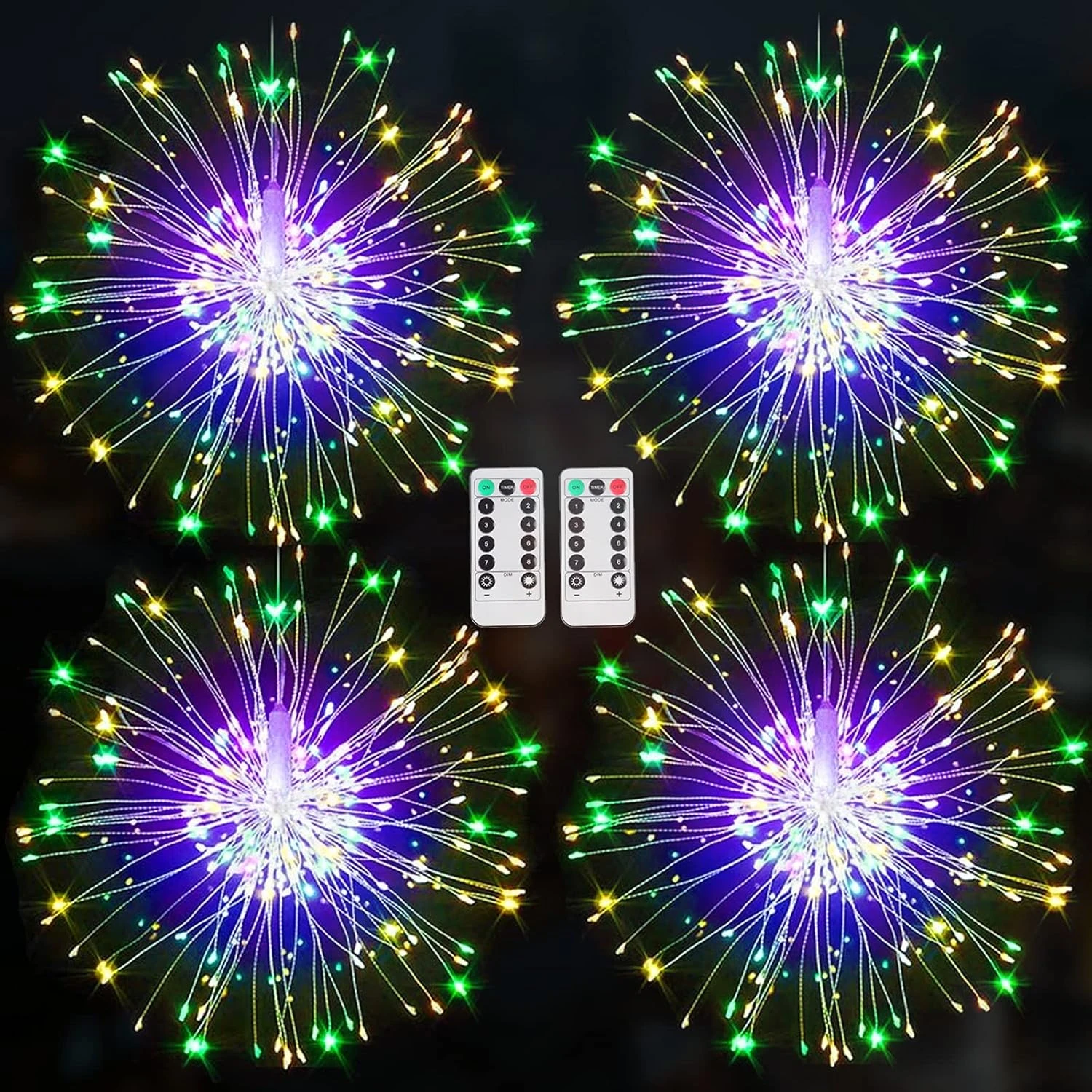 MIDDIA 4 Pcs Firework Lights Outdoor Holiday Tree Lights Christmas Decorations, Wedding Hanging Star Lights, Fairy Lights Sparklers Starburst Light, Diwali Firecracker String Light For Party Garden 1 MIDDIA 4 Pcs Firework Lights Outdoor Holiday Tree Lights Christmas Decorations, Wedding Hanging Star Lights, Fairy Lights Sparklers Starburst Light, Diwali Firecracker String Light For Party Garden