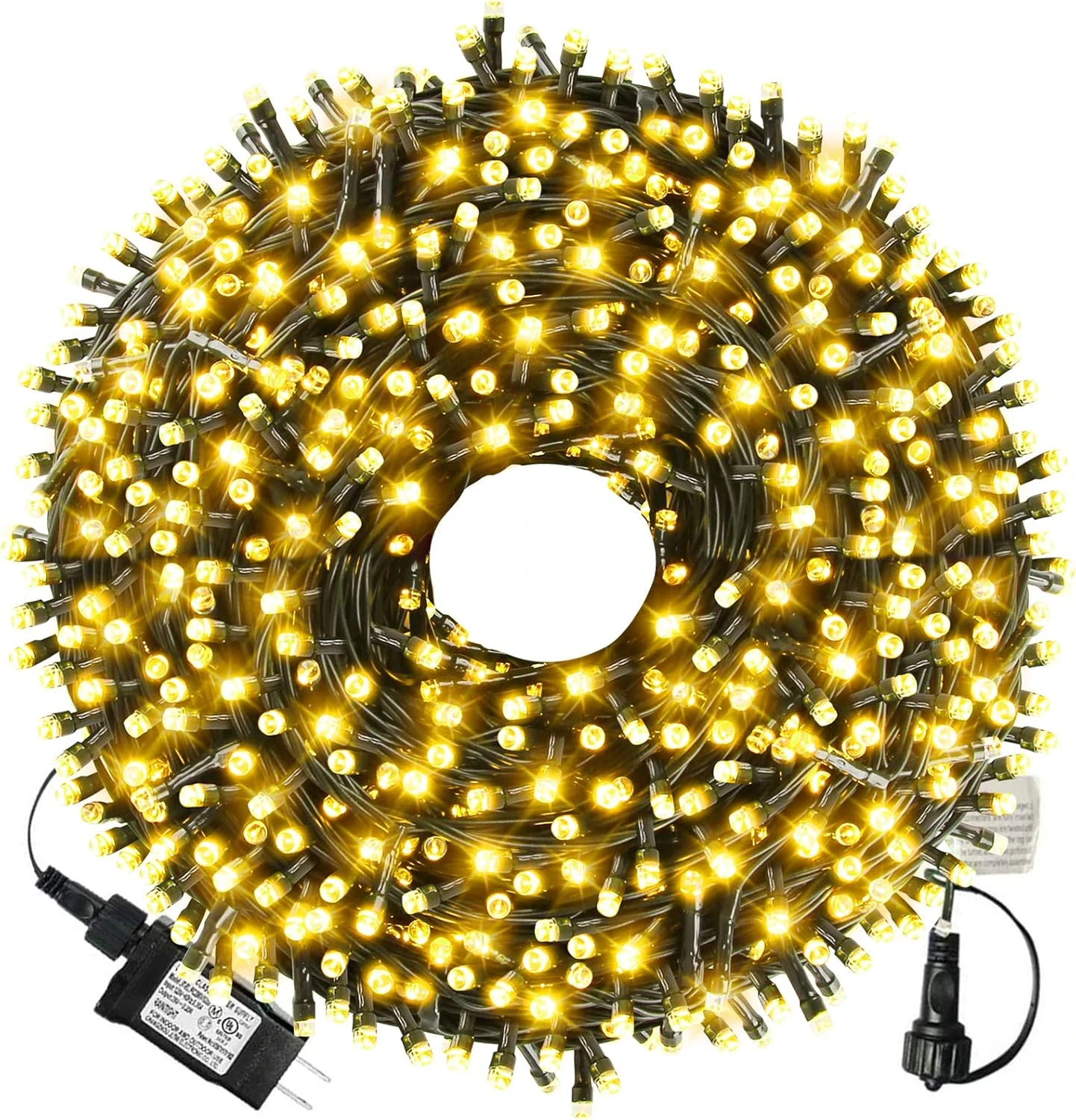XTF2015 105ft 300 LED Christmas String Lights, End-to-End Plug 8 Modes Christmas Lights - UL Certified - Outdoor Indoor Fairy Lights Christmas Tree, Patio, Garden, Party, Wedding, Holiday (Warm White) 1 XTF2015 105ft 300 LED Christmas String Lights, End-to-End Plug 8 Modes Christmas Lights - UL Certified - Outdoor Indoor Fairy Lights Christmas Tree, Patio, Garden, Party, Wedding, Holiday (Warm White)