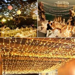 YIQU Extendable 82FT 200 LED String Lights Indoor/Outdoor, Warm White Christmas Lights With 8 Lighting Modes, Plug In Fairy String Lights For Bedroom Party Wedding Decorations Garden Xmas Tree -Xmas Lighting Shop 81DQJ06VBL. AC SL1500