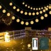 GCMacau Outdoor String Lights, Battery Operated String Lights Indoor 39ft 80LED Small Globe Fairy Lights Waterproof With Remote, 8 Modes, For Camping Patio Tent Christmas Decorations Warm White