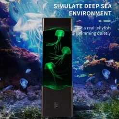 Gifts For Adults Kids, Multi-Color Jellyfish Lava Lamp, USB Powered Aquarium Night Lights With 3 Jellyfish,Office Room Desktop Decoration, Gifts For Christmas Birthdays Holidays (Black) -Xmas Lighting Shop 81DcV6 SVNL. AC SL1500