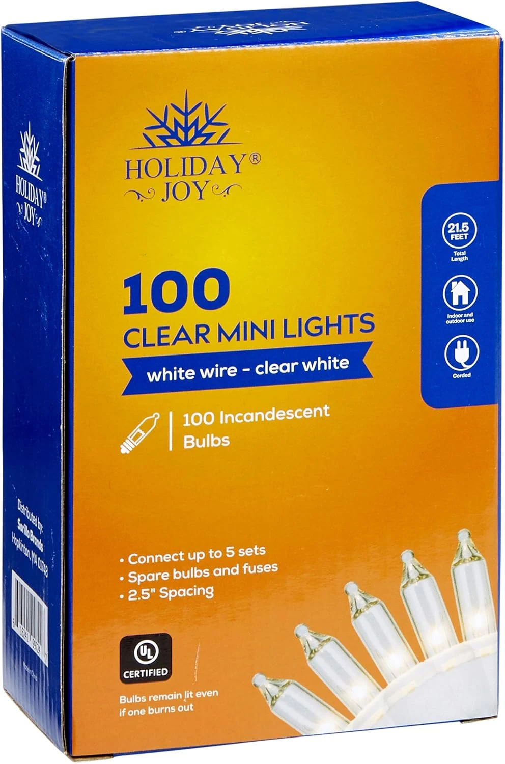 Holiday Joy - Clear White Mini String Lights On White Wire For Christmas Tree Lights - Indoor/Outdoor (100 Lights) 2 Holiday Joy - Clear White Mini String Lights On White Wire For Christmas Tree Lights - Indoor/Outdoor (100 Lights) - Image 2