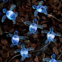 JASHIKA Blue Sea Turtle String Lights Christmas Nautical Wall Décor 10ft 30 LEDs With Remote Powered By USB Plug-in For Summer Ocean Themed Wedding Baby Shower Birthday Party House Decoration -Xmas Lighting Shop 81DrGnb64fL. AC SL1500