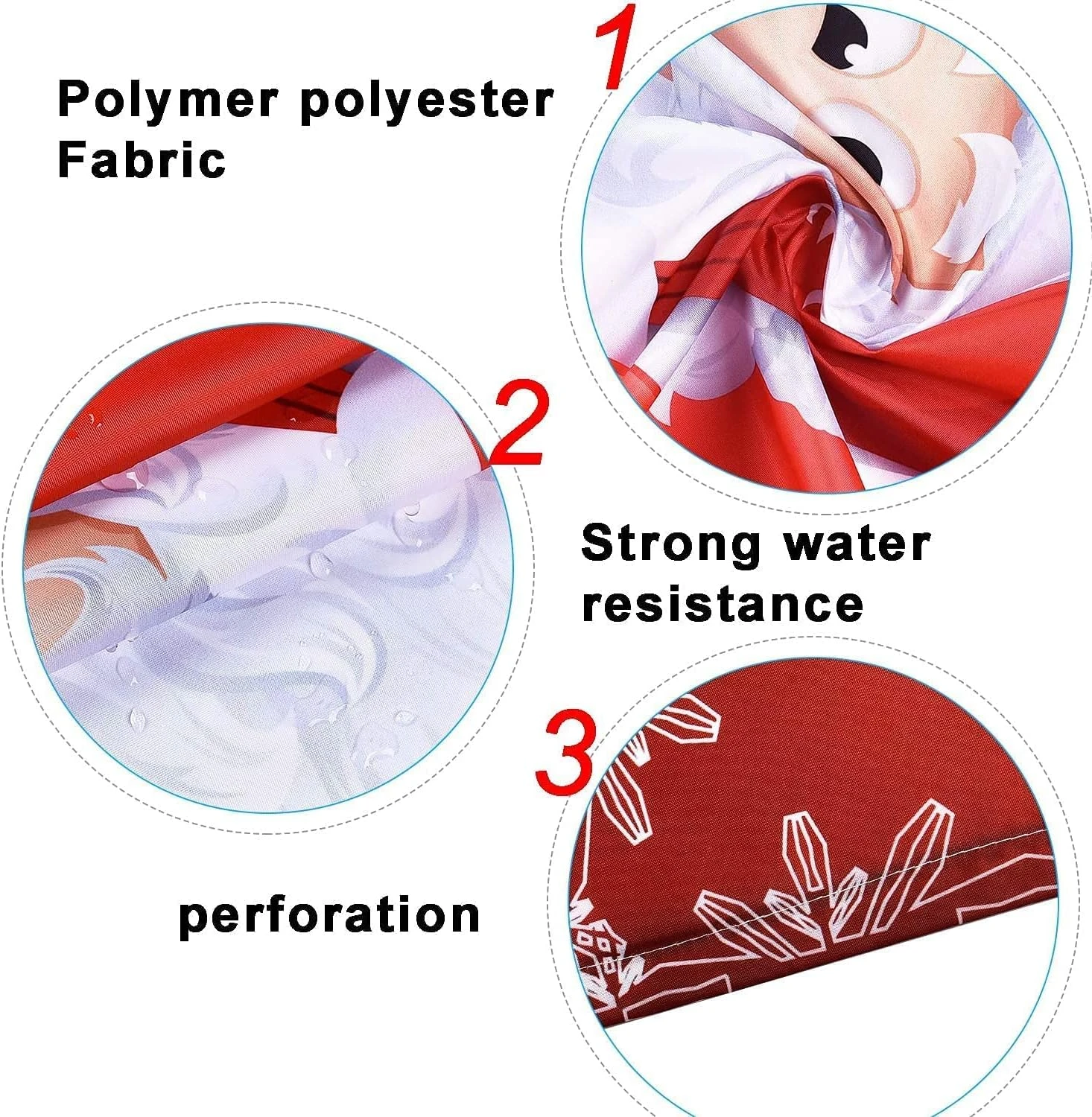 BLEUM CADE 4 Pcs Merry Christmas Shower Curtain Sets With Non-Slip Rugs, Toilet Lid Cover, Bath Mat And 12 Hooks Santa Xmas Tree Ball Snowflake Waterproof Shower Curtain For Christmas Decoration 5 BLEUM CADE 4 Pcs Merry Christmas Shower Curtain Sets With Non-Slip Rugs, Toilet Lid Cover, Bath Mat And 12 Hooks Santa Xmas Tree Ball Snowflake Waterproof Shower Curtain For Christmas Decoration - Image 5