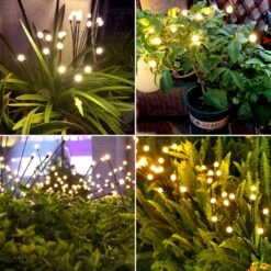 Gorrzai Solar Garden Lights 4 Pack 10 LED Outdoor Solar Firefly Lights 8 Modes Swaying Lights, Sway By Wind, Waterproof Solar Garden Stake For Pathway, Yard, Patio, Lawn, Christmas Decor -Xmas Lighting Shop 81E5Zfw4fXL. AC SL1500