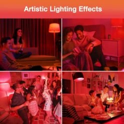 EvaStary LED Red Light Bulb 60W Equivalent, A19 LED E26 Base Red Color Light Bulbs, 9W Red LED Bulb For Halloween, Christmas Decoration, Party, Bars, Porch Lights, Holiday Mood Lighting, Pack Of 2 -Xmas Lighting Shop 81EH4f9UoLL. AC SL1500