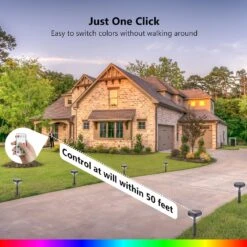 Solar Pathway Lights 4 Pcs, 12 Colors Solar Outdoor Lights With Remote Control, Garden Solar Powered Lights Outdoor Waterproof Auto On/Off, Ideal Decoration For Halloween And Christmas For All Seasons -Xmas Lighting Shop 81EXp3q3awL. AC SL1500