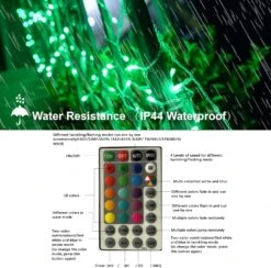 GONK Color Changing Led Christmas Lights,200 LED 66ft Plug In Powered Multicolor Christmas Tree Lights With Remote Control For Bedroom Party Indoor Outdoor Decorations-16 Colors -Xmas Lighting Shop 81F WkKKLIL. AC SL1500