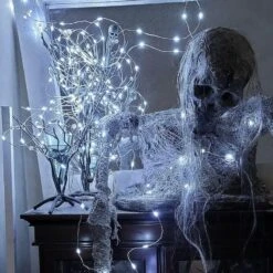 YEGUO Solar Christmas Lights Outdoor Waterproof, 4 Pack Each 33ft 100 LED Solar String Lights White, 8 Modes Silver Wire Solar Fairy Camping Lights For Trampoline Deck Pool Fence Garden Yard Xmas Tree -Xmas Lighting Shop 81F8TqJQDL. AC SL1500