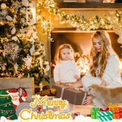 JMEXSUSS 66ft 200 LED Christmas String Lights Indoor Outdoor Waterproof, Warm White Christmas Lights Clear Wire, Twinkle Fairy Lights Plug In For Yard Wall Room Bedroom Classroom Home Tree Decorations -Xmas Lighting Shop 81FmLw6v14L. AC SL1500