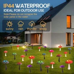 Wecusn Solar Mushroom Lights Outdoor Garden Decor Lights(4 Mushroom Ornaments), 2 Sizes Waterproof Solar Powered Christmas Lights For Camping Festival Landscape Backyard Pathway Decorations, Brown -Xmas Lighting Shop 81FrTWIn1ML. AC SL1500