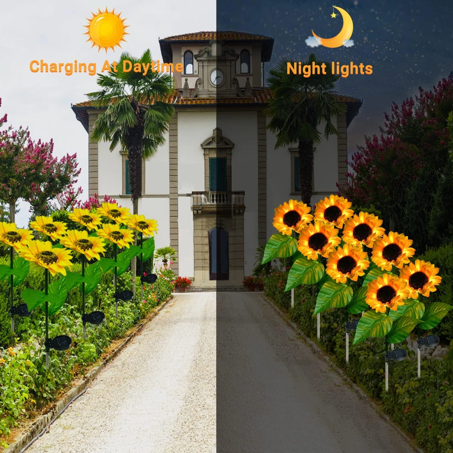 Sunflower Solar Lights, Blueguan 8 Pack Solar Sunflowers Outdoor Garden Lights Waterproof IP65, Durable Rechargeable Solar Sunflower Lights Decorative For Lawn Yard, Christmas Patio Pathway Décor 6 Sunflower Solar Lights, Blueguan 8 Pack Solar Sunflowers Outdoor Garden Lights Waterproof IP65, Durable Rechargeable Solar Sunflower Lights Decorative For Lawn Yard, Christmas Patio Pathway Décor - Image 6