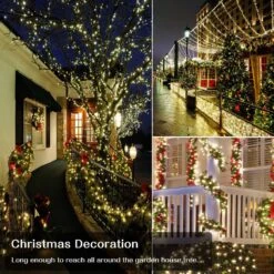 ECOCLEARN 𝟔𝟔𝐅𝐓 𝟐𝟎𝟎 𝐋𝐄𝐃 Christmas String Lights Outdoor/Indoor, Warm White String Lights Clear Wire, Waterproof 8 Modes Twinkle Lights Plug In Fairy Lights For Bedroom Party Home Decorations -Xmas Lighting Shop 81GdOSe0yJL. AC SL1500