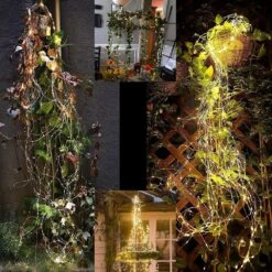 Outdoor Fairy Lights With Remote Control - 2 Pack Battery Operated Waterproof Twinkle Lights, 250 LEDs, 8.2ft Waterfall Firefly Lights For Garden Wedding Birthday Christmas Decorations (Warm White) -Xmas Lighting Shop 81GjC7x5U6L. AC SL1000
