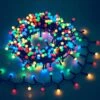 HEYFUNi Christmas Cluster Lights Outdoor,480LED 33FT Christmas Globe Lights Wiith 8 Modes Memory,Waterproof Plug In Tree Lights For Garland Patio Window Xmas Party Outside Decorations,Multicolor