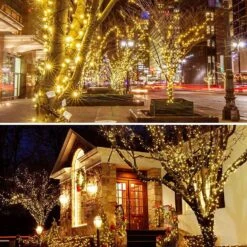 Albelt (Memory Function & Timer) 82FT 200 LED Christmas String Lights Indoor/Outdoor, 8 Lighting Modes Christmas Tree Lights On Green Wire (Warm White) -Xmas Lighting Shop 81HUfhp1wSL. AC SL1500