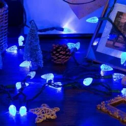BOKING C6 Christmas Lights String Blue Outdoor 50 LED Strawberry Xmas Tree Indoor Waterproof Decoration Plug In 18 Feet Used For Patio Party Festive Courtyard Home(Blue) -Xmas Lighting Shop 81HiTDjAypL. AC SL1500
