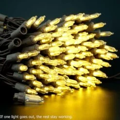 YULETIME Warm White LED Christmas Lights With Brown Wire, 66 Feet 200 Count UL Certified Commercial Grade LED Holiday String Light Set (Warm White - Brown Wire) -Xmas Lighting Shop 81Hk4MuFcRL. AC SL1500