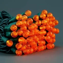 YULETIME Orange One-Piece G12 LED Christmas Lights, Total 48 Feet 140 Count 2 Strands 24ft 70ct Waterproof Raspberry String Light (Orange) -Xmas Lighting Shop 81Hr36JtinL. AC SL1500