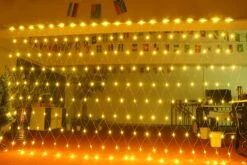 Christmas Decorations String Lights Outdoor, Net Mesh Lighting 200 Led Bulbs Waterproof, For Indoor, Curtain, Tree, Halloween, Bush, Party, Wedding, Fairy, Wall (9.8'x6.6', Plug In, Warm White) -Xmas Lighting Shop 81HzOhgI3pL. AC SL1500