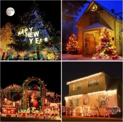 GLPE 100Ft 300 LED Fairy Lights Plug In, Multicolor String Lights Indoor Outdoor With Remote, 8 Modes Waterproof Twinkle Lights For Bedroom Garden Patio Party Wedding Christmas Decoration 11 GLPE 100Ft 300 LED Fairy Lights Plug In, Multicolor String Lights Indoor Outdoor With Remote, 8 Modes Waterproof Twinkle Lights For Bedroom Garden Patio Party Wedding Christmas Decoration -Xmas Lighting Shop 81IFDce4IVL. AC SL1500
