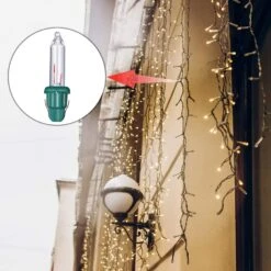 Christmas Replacement Mini Light Bulbs Incandescent Light Bulbs 2.5 V Mini Glass Lights With Green Base, 0.17 Ampere, 0.425 Watt (Clear, 50) -Xmas Lighting Shop 81IKnqsmCL. AC SL1500