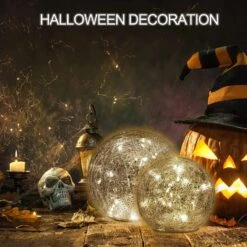 Mercury Crackle Glass Moon Lamp,3 Pack (4in,4.5in,5.7in) Sphere Night Light Battery Operated Bedside Lamp For Christmas Bedroom Decoration Birthday Gifts For Women Girls Mom Girlfriend -Xmas Lighting Shop 81ITsQhjUqL. AC SL1500