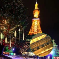 11.8 Inch 10 Tubes 240 LED Meteor Shower Raindrop Lights With Timer Function Cascading Lights LED Icicle Lights Falling Raindrop Lights For Holiday Party Wedding Christmas Tree Decoration (Warm White) -Xmas Lighting Shop 81IWJLLZxBL. AC SL1500