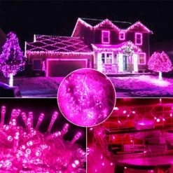 YAOZHOU Pink Christmas Decorations String Lights, Indoor Outdoor IP44 Waterproof 66Ft 200LED 8 Modes Pink Fairy Decor Lights For Valentine's Day, Halloween,Holiday,Party,Wedding,Garden,Tree Decor -Xmas Lighting Shop 81IWPvKCaqL. AC SL1500