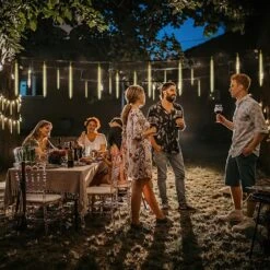 Blingstar Meteor Shower Lights, Upgraded 16 Inch 10 Tubes 360 LED Falling Rain Lights, Warm White Solar Meteor Lights, Outdoor Christmas Decorations For Tree Yard Porch Party Wedding Holiday -Xmas Lighting Shop 81IgeIr6W5L. AC SL1500