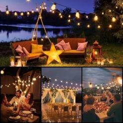 Govee Outdoor String Lights, 48ft IP65 Waterproof Shatterproof Christmas Lights With 15 Dimmable Warm Yellow LED Bulbs, Remote Control Holiday Lights For Balcony, Backyard, Party -Xmas Lighting Shop 81IvNq2v5xS. AC SL1500