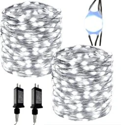 INMKALI Fairy Lights Christmas Lights Big & Super Bright 2-Pack LED String Lights 144 Ft 400L With UL Plug In 8 Modes Timer Waterproof For Party Wedding Home Wall Décor G-B019
