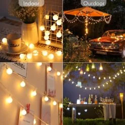 Tasodin LED Globe String Lights Battery Operated 20FT 50LED Fairy Lights With 8 Lighting Modes, Hanging Lights For Bedroom Dorm Patio Garden Christmas Party, Warm White -Xmas Lighting Shop 81JIjm5YMzL. AC SL1500